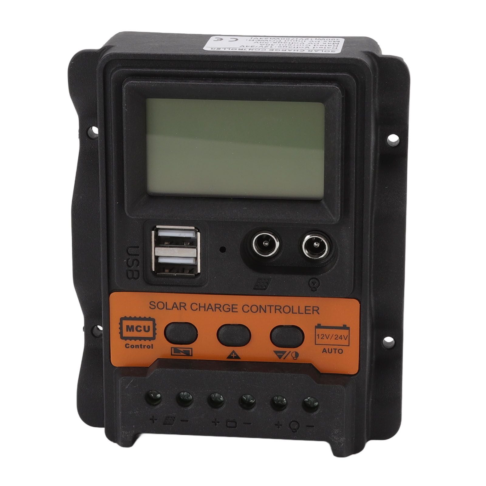 12V 24V Dual USB Solar Charge Controller PWM Photovoltaic Solar Panel Charge Regulator with LCD Display 30A V1294-YM3114220094613-0421