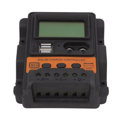 12V 24V Dual USB Solar Charge Controller PWM Photovoltaic Solar Panel Charge Regulator with LCD Display 30A V1294-YM3114220094613-0421