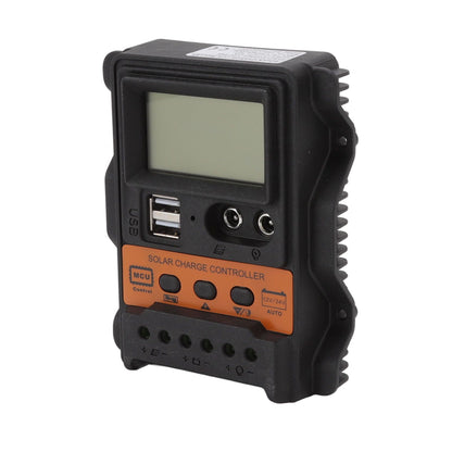 12V 24V Dual USB Solar Charge Controller PWM Photovoltaic Solar Panel Charge Regulator with LCD Display 30A V1294-YM3114220094613-0421
