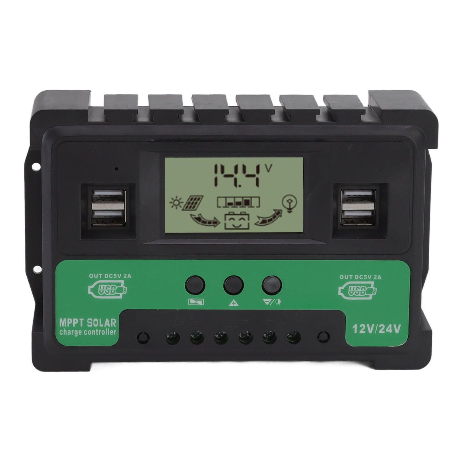 Solar Controller 12V 24V Charge Discharge PV Regulator LCD Display Dual USB Output 30A V1294-YM3114220096311-0421