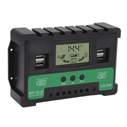 Solar Controller 12V 24V Charge Discharge PV Regulator LCD Display Dual USB Output 30A V1294-YM3114220096311-0421