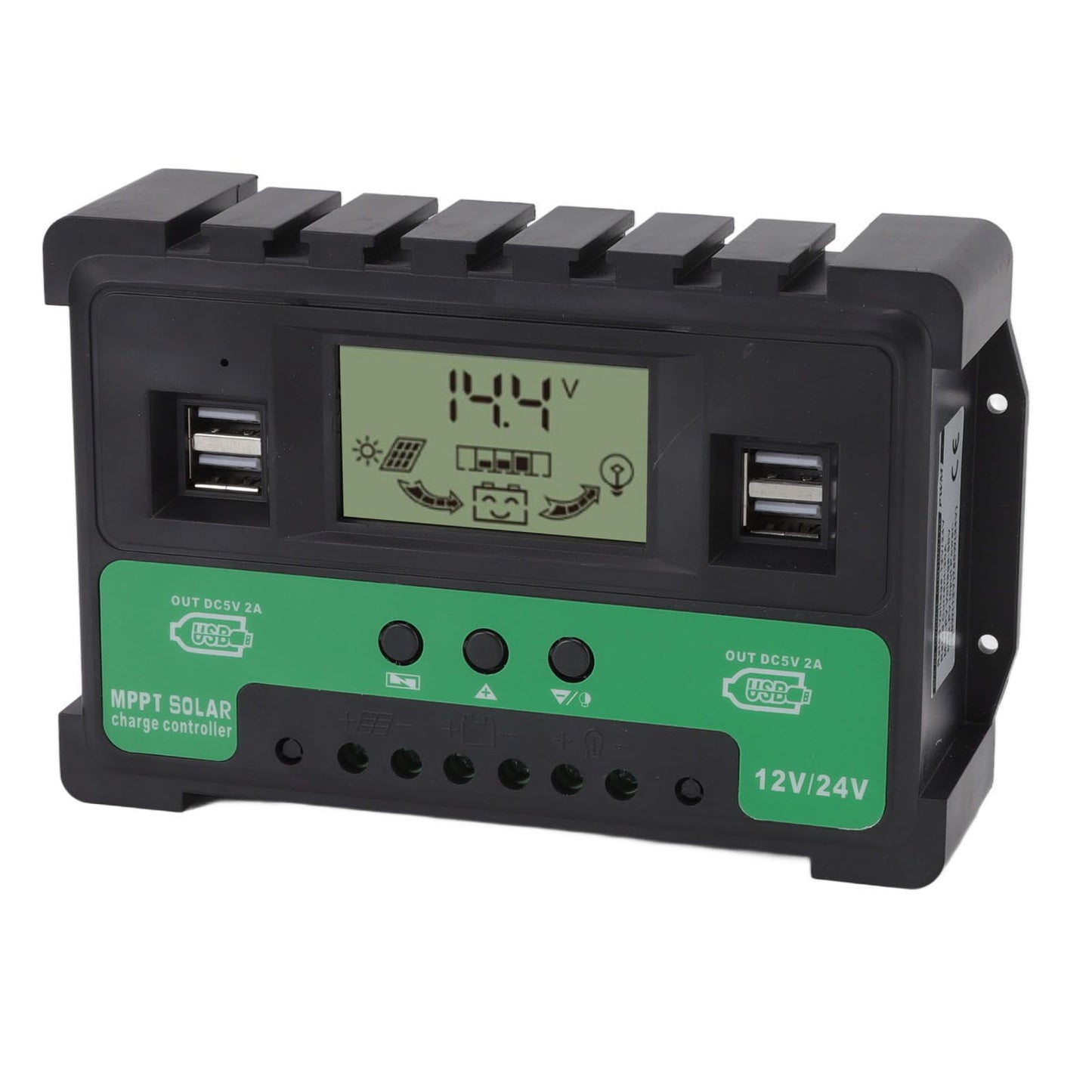 Solar Controller 12V 24V Charge Discharge PV Regulator LCD Display Dual USB Output 30A V1294-YM3114220096311-0421