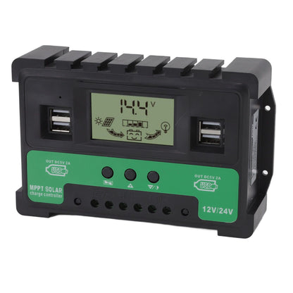 Solar Controller 12V 24V Charge Discharge PV Regulator LCD Display Dual USB Output 30A V1294-YM3114220096311-0421