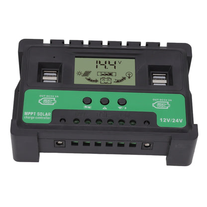 Solar Controller 12V 24V Charge Discharge PV Regulator LCD Display Dual USB Output 30A V1294-YM3114220096311-0421