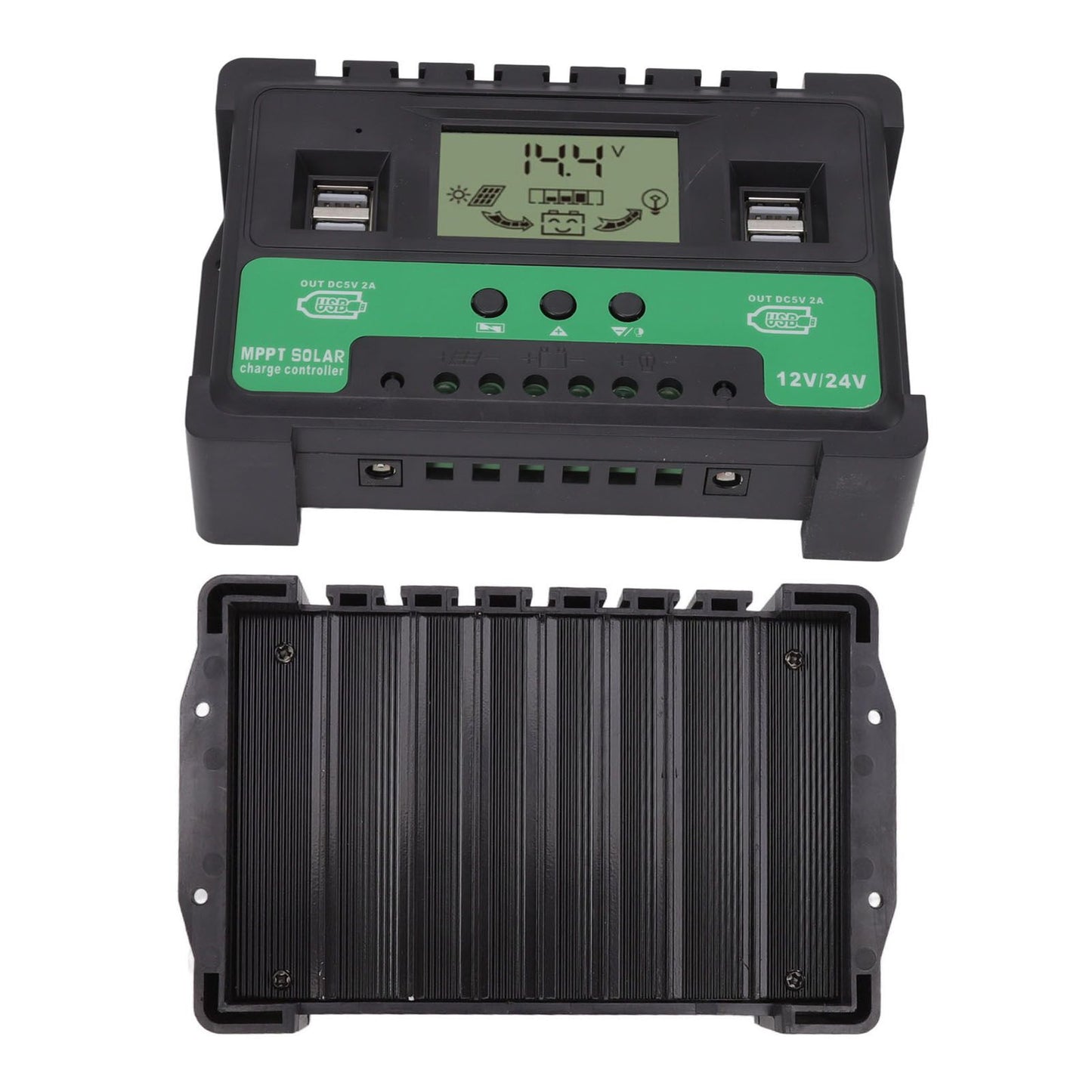 Solar Controller 12V 24V Charge Discharge PV Regulator LCD Display Dual USB Output 30A V1294-YM3114220096311-0421