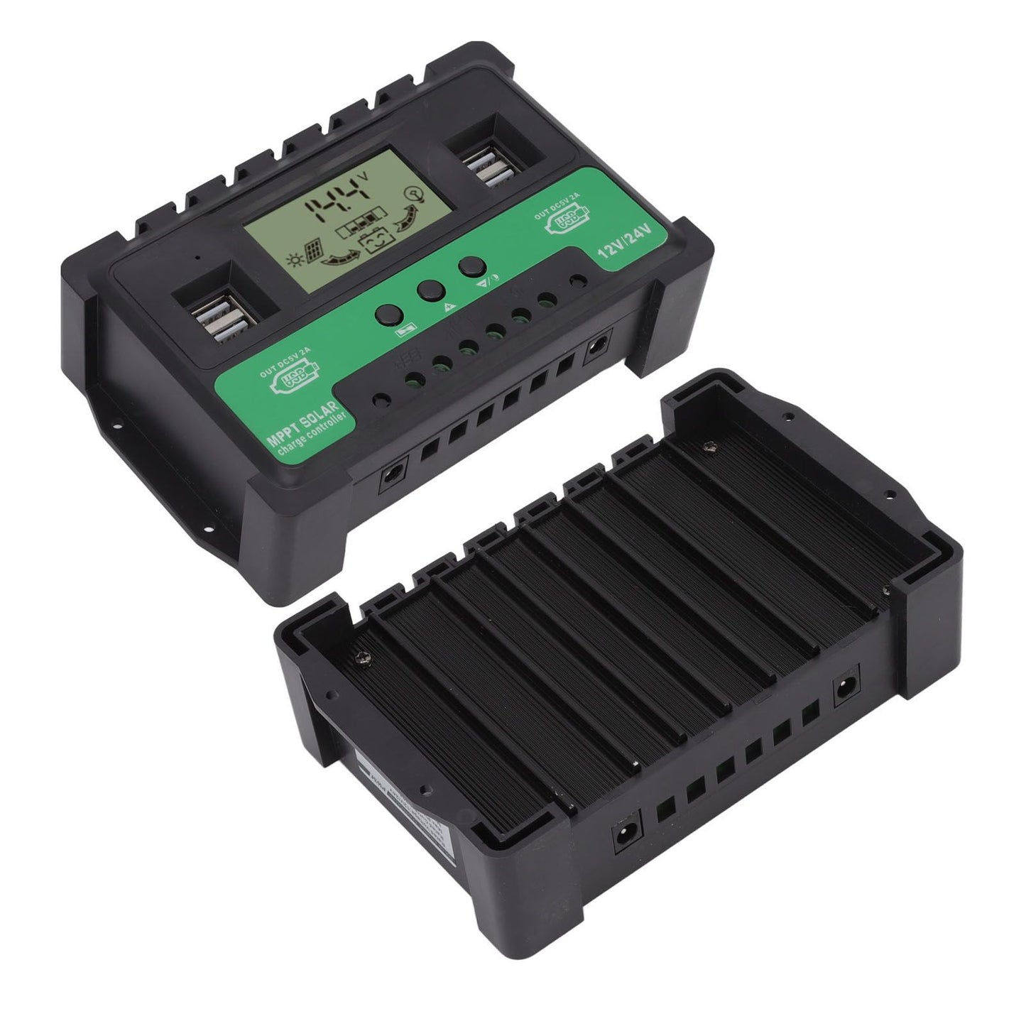 Solar Controller 12V 24V Charge Discharge PV Regulator LCD Display Dual USB Output 30A V1294-YM3114220096311-0421