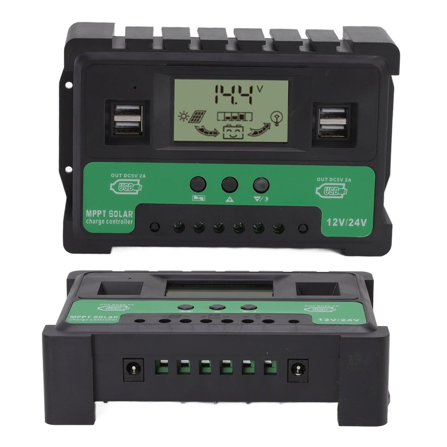 Solar Controller 12V 24V Charge Discharge PV Regulator LCD Display Dual USB Output 30A V1294-YM3114220096311-0421