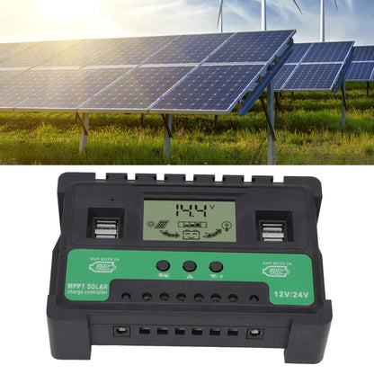 Solar Controller 12V 24V Charge Discharge PV Regulator LCD Display Dual USB Output 30A V1294-YM3114220096311-0421