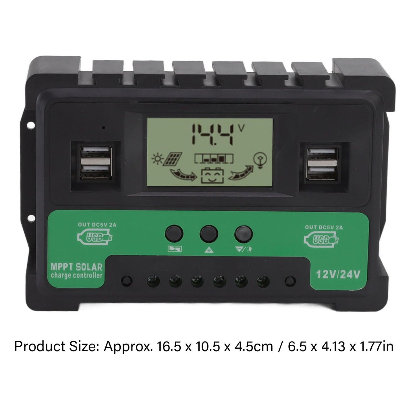 Solar Controller 12V 24V Charge Discharge PV Regulator LCD Display Dual USB Output 30A V1294-YM3114220096311-0421