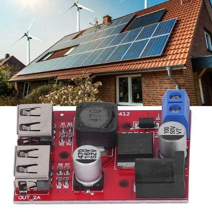 DC 6V-30V to 5V Solar Controller Circuit Board Voltage Stabilizing Controller Solar Power Buck USB Circuit V1294-YM3114220096611-0421
