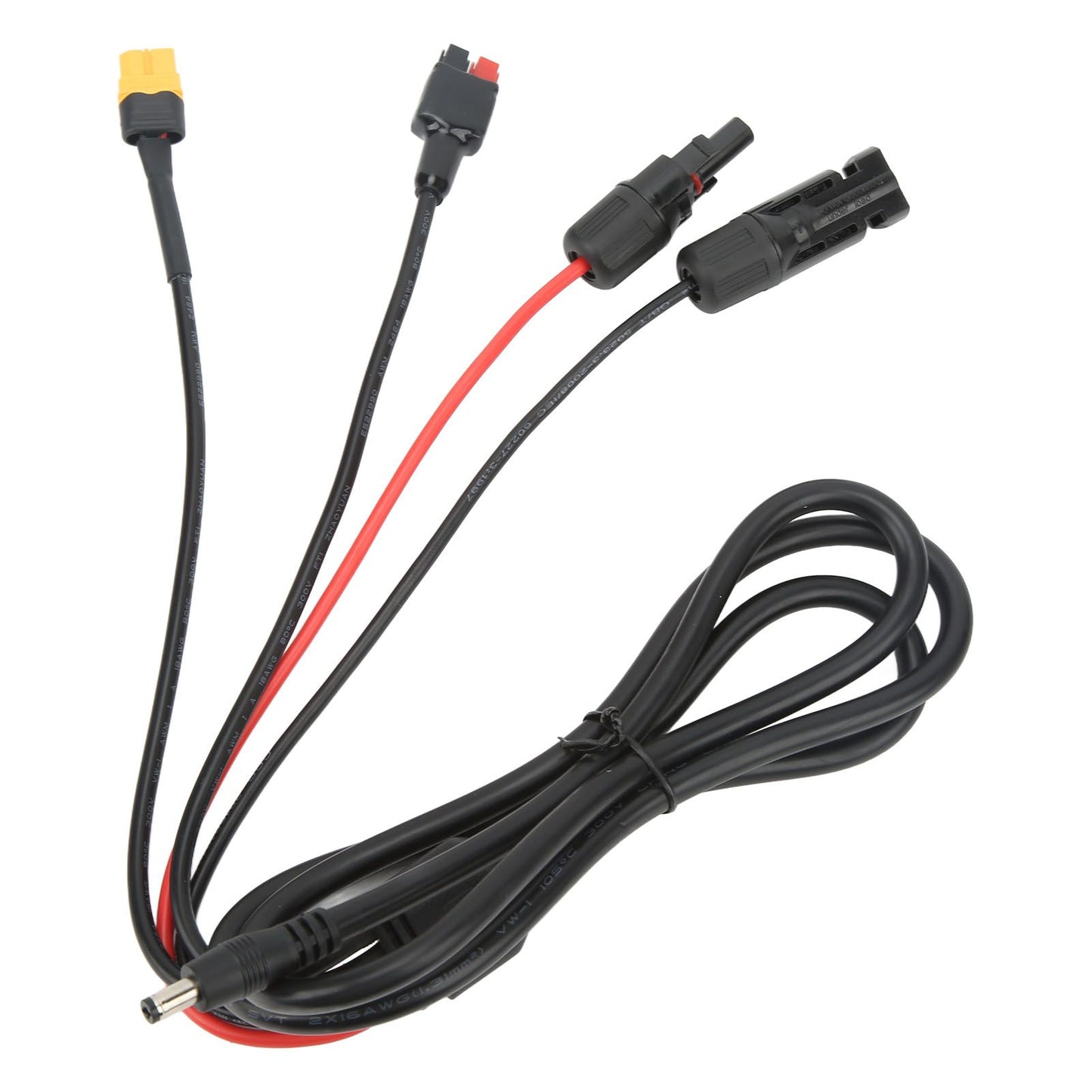 1 to 4 Solar Panel Plug to DC 5.5x2.1mm Adapter Extension Power Cable Solar Panel Charger Connecting Cable V1294-YM3114220097111-0421