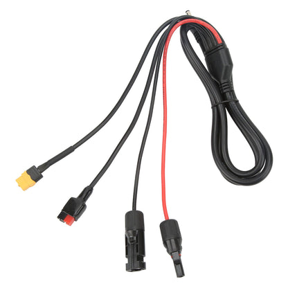 1 to 4 Solar Panel Plug to DC 5.5x2.1mm Adapter Extension Power Cable Solar Panel Charger Connecting Cable V1294-YM3114220097111-0421