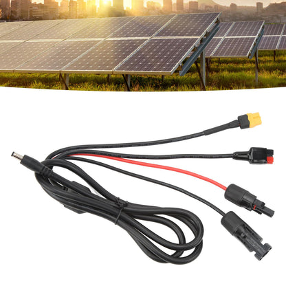 1 to 4 Solar Panel Plug to DC 5.5x2.1mm Adapter Extension Power Cable Solar Panel Charger Connecting Cable V1294-YM3114220097111-0421