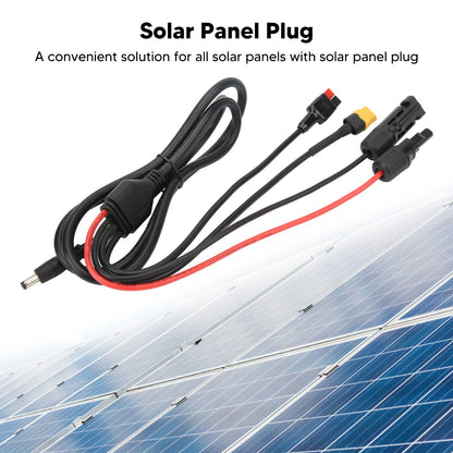 1 to 4 Solar Panel Plug to DC 5.5x2.1mm Adapter Extension Power Cable Solar Panel Charger Connecting Cable V1294-YM3114220097111-0421