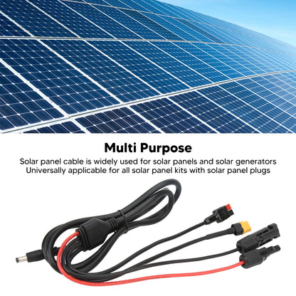 1 to 4 Solar Panel Plug to DC 5.5x2.1mm Adapter Extension Power Cable Solar Panel Charger Connecting Cable V1294-YM3114220097111-0421