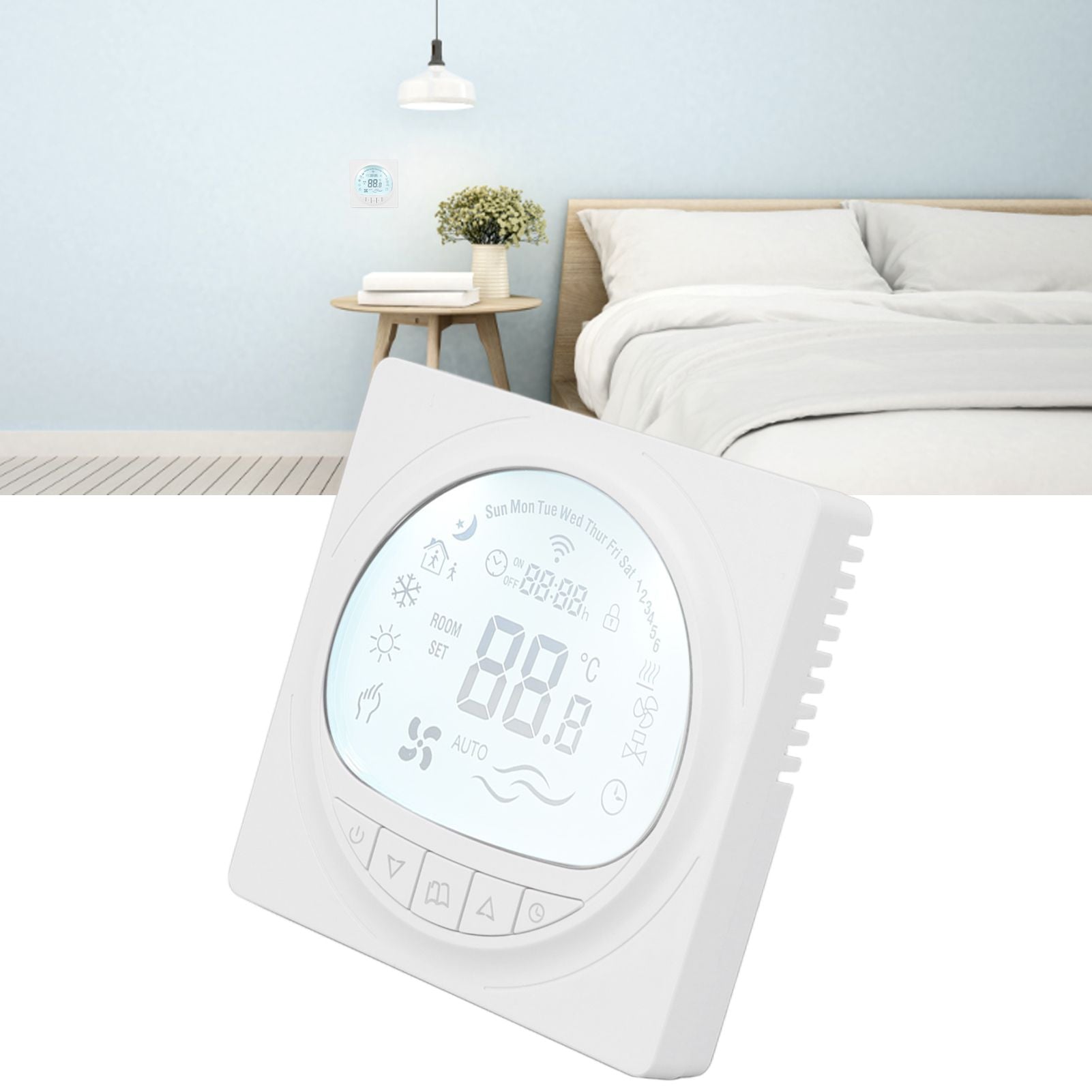Floor Heating Thermostat Programmable Large LCD Display Plumbing Temperature Controller with 485 V1294-YM3114220098311-0421