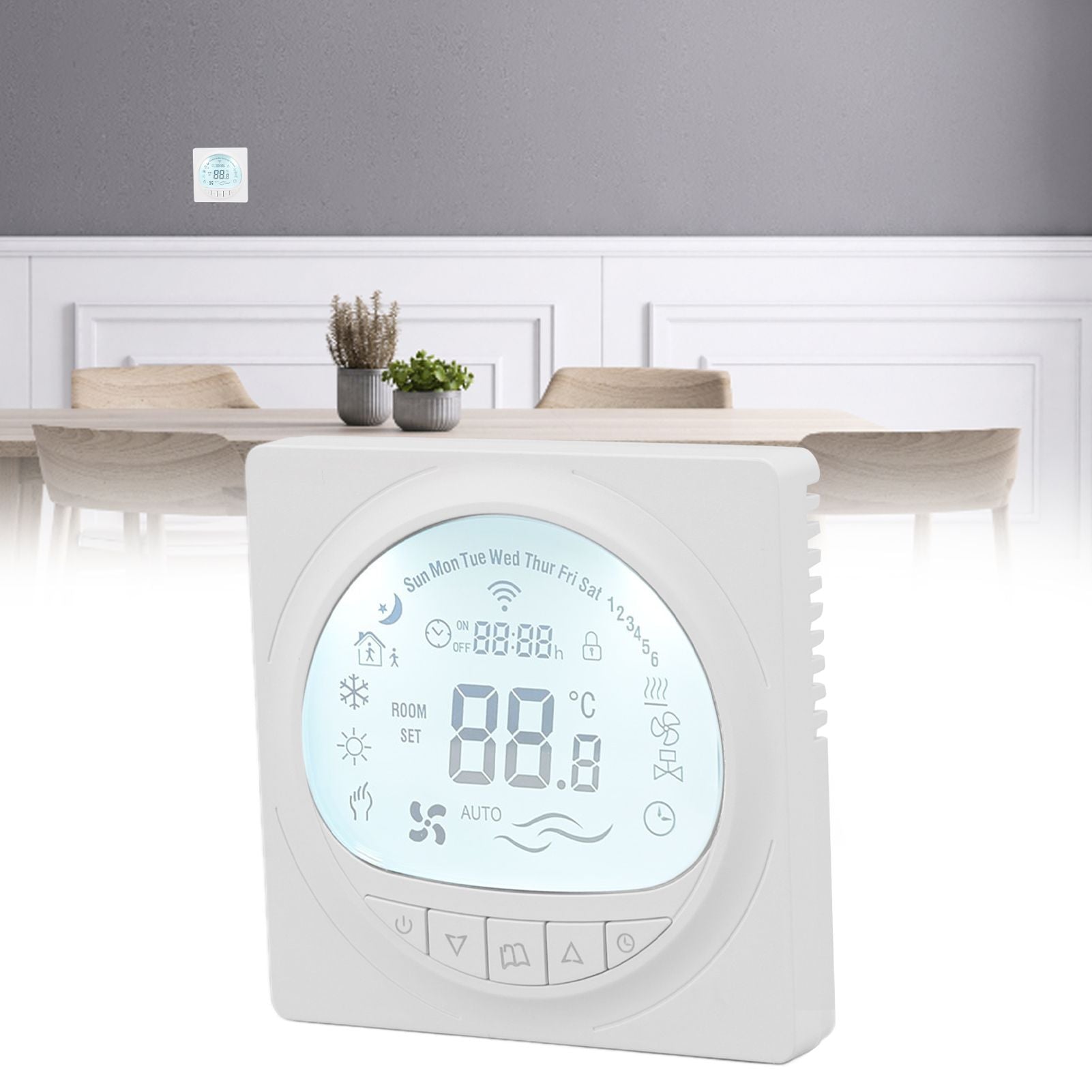Floor Heating Thermostat Programmable Large LCD Display Plumbing Temperature Controller with 485 V1294-YM3114220098311-0421