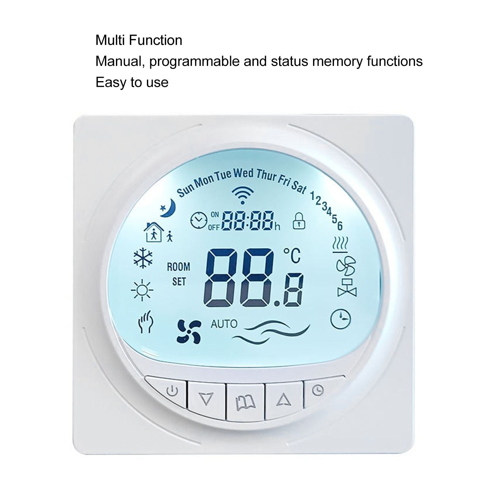 Floor Heating Thermostat Programmable Large LCD Display Plumbing Temperature Controller with 485 V1294-YM3114220098311-0421