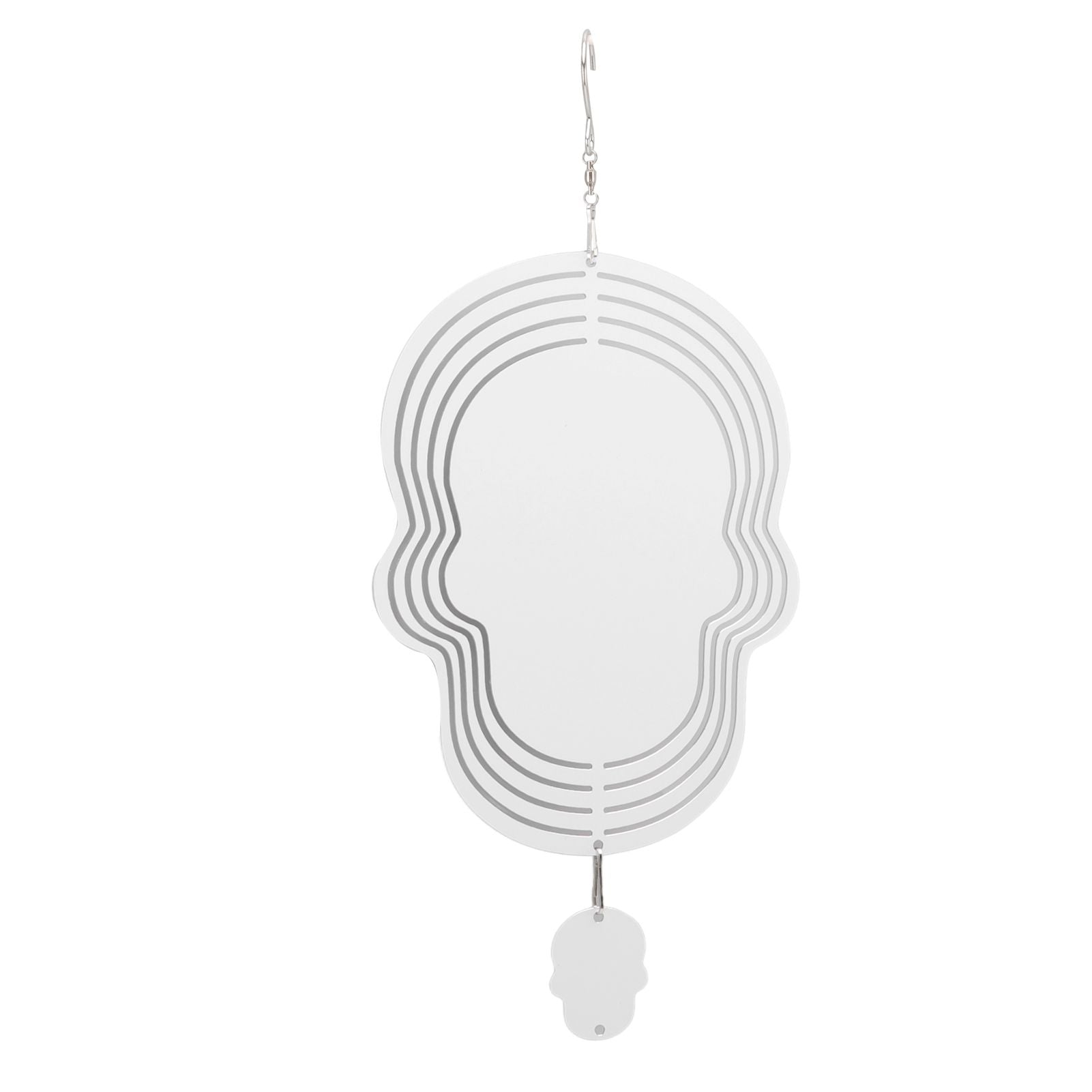Wind Chime White Simple Delicate Decorative Weather Resistance Ornament for Lamp Tree Wall Skull Pattern V1294-YM3115220095711-0421