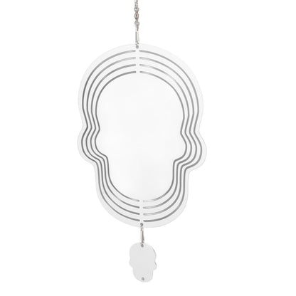 Wind Chime White Simple Delicate Decorative Weather Resistance Ornament for Lamp Tree Wall Skull Pattern V1294-YM3115220095711-0421