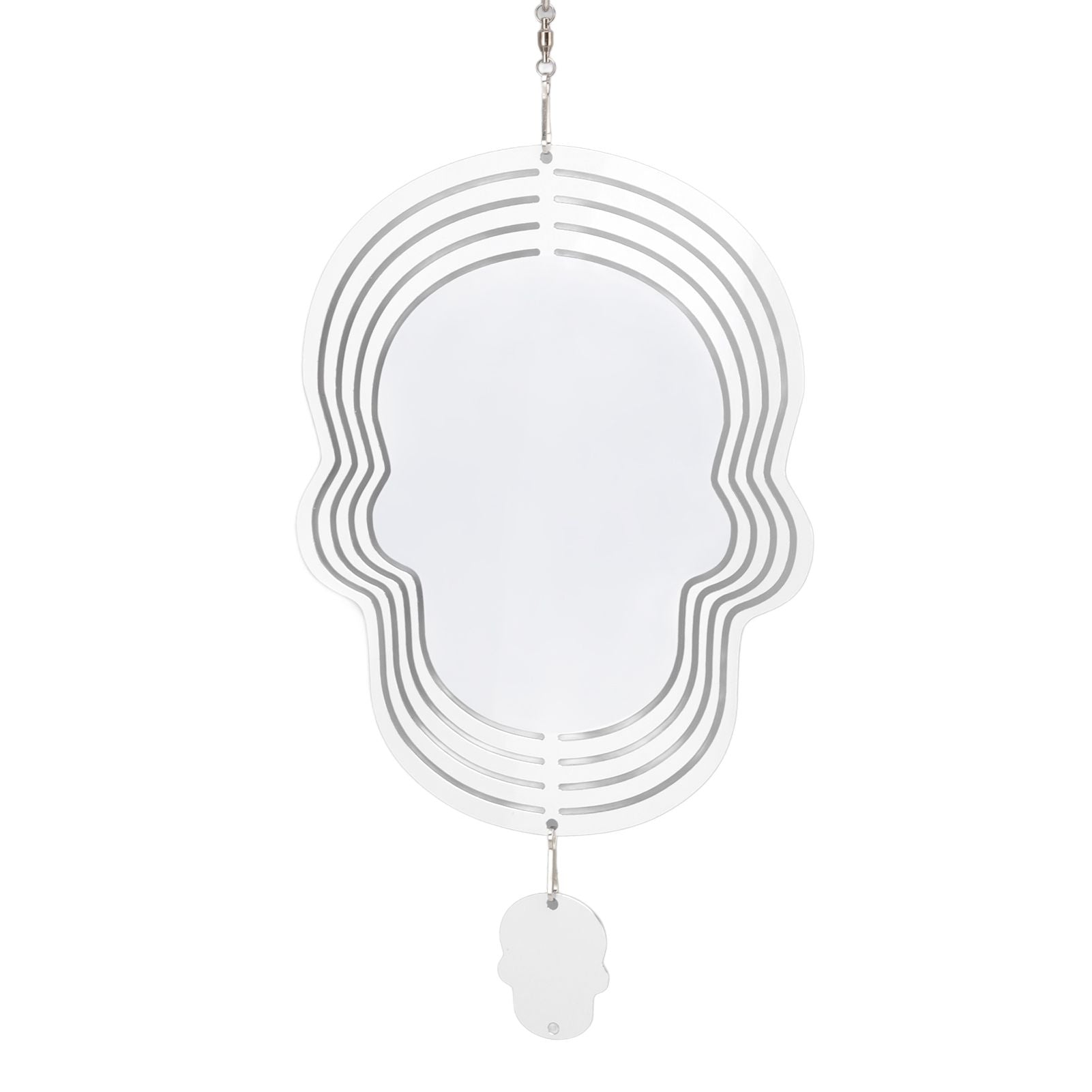 Wind Chime White Simple Delicate Decorative Weather Resistance Ornament for Lamp Tree Wall Skull Pattern V1294-YM3115220095711-0421