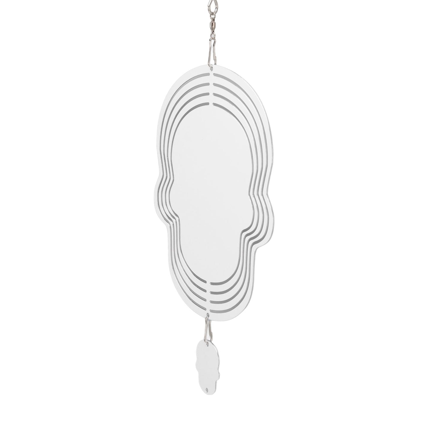 Wind Chime White Simple Delicate Decorative Weather Resistance Ornament for Lamp Tree Wall Skull Pattern V1294-YM3115220095711-0421
