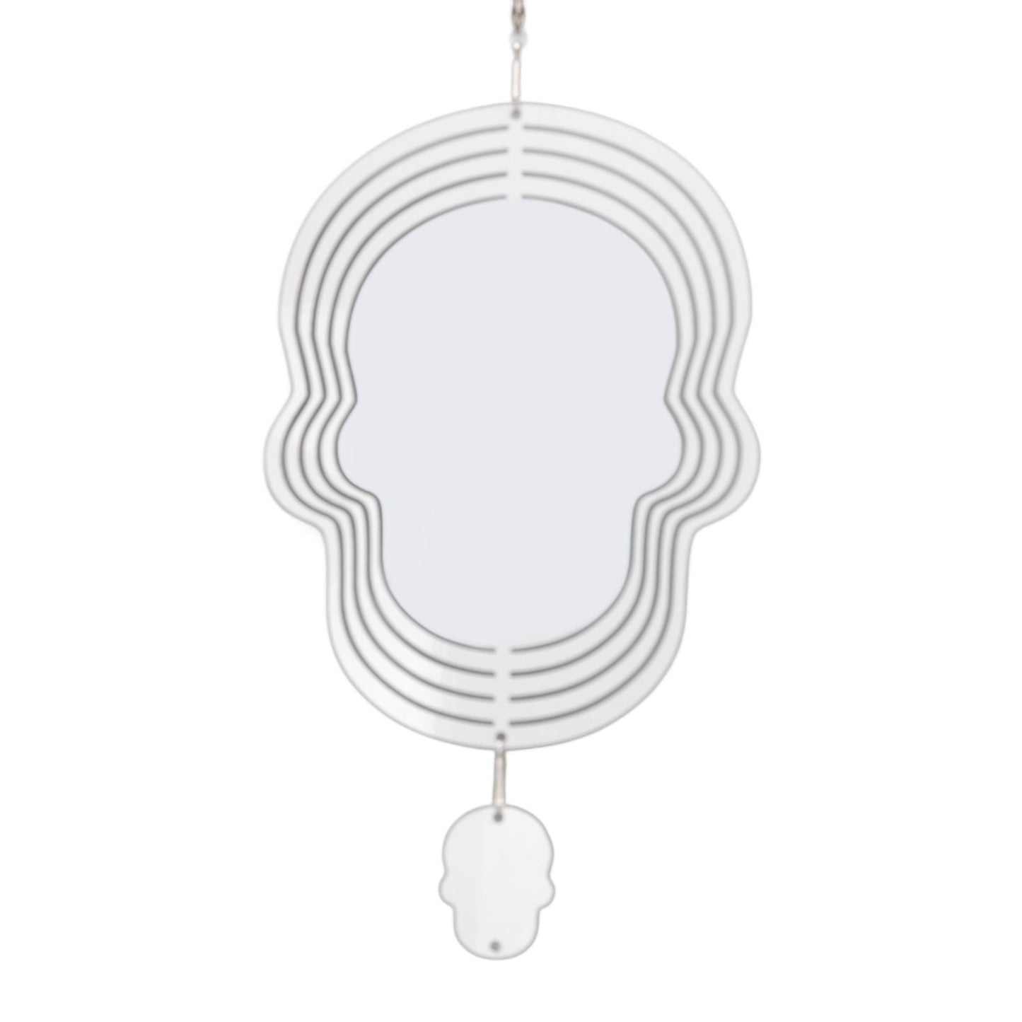 Wind Chime White Simple Delicate Decorative Weather Resistance Ornament for Lamp Tree Wall Skull Pattern V1294-YM3115220095711-0421