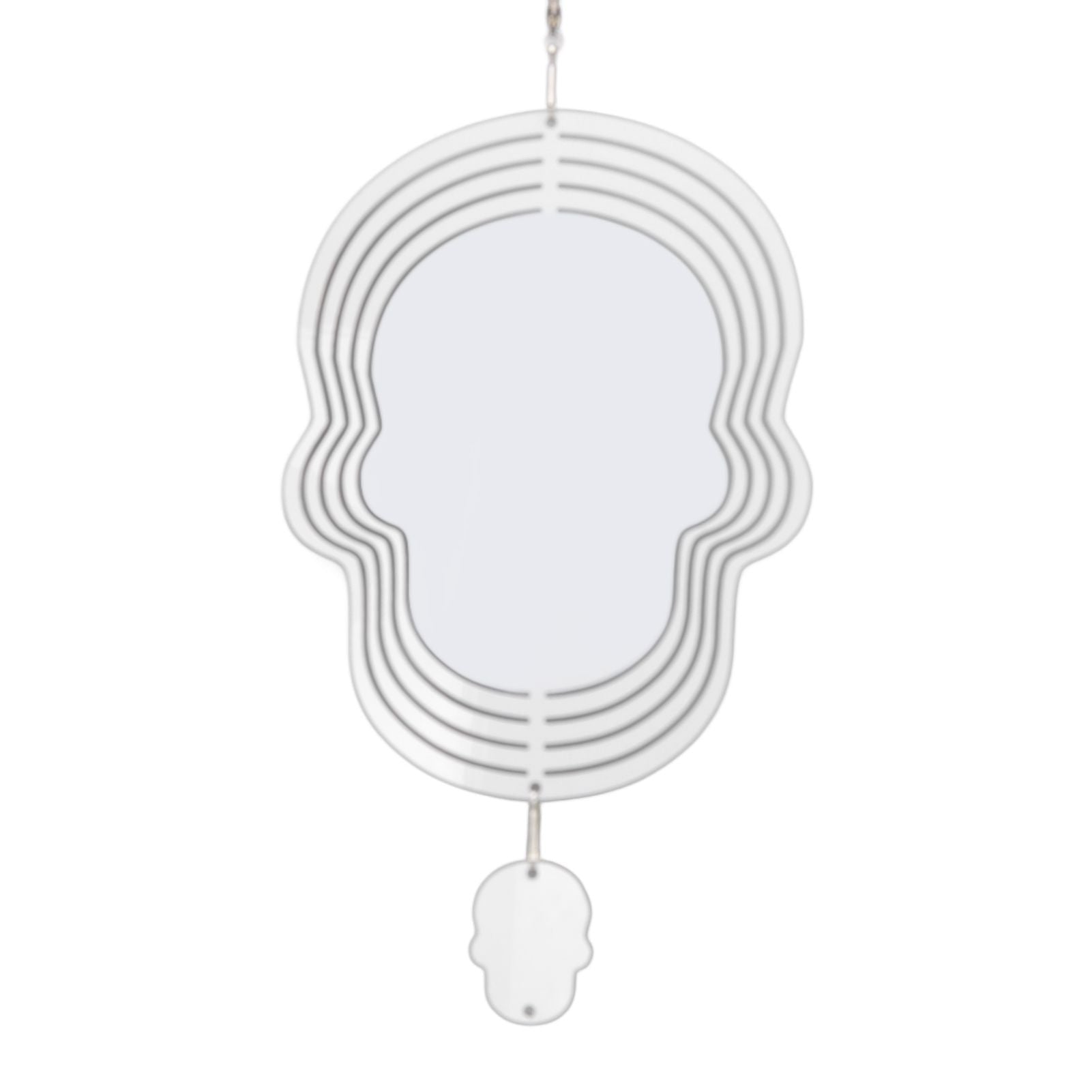 Wind Chime White Simple Delicate Decorative Weather Resistance Ornament for Lamp Tree Wall Skull Pattern V1294-YM3115220095711-0421