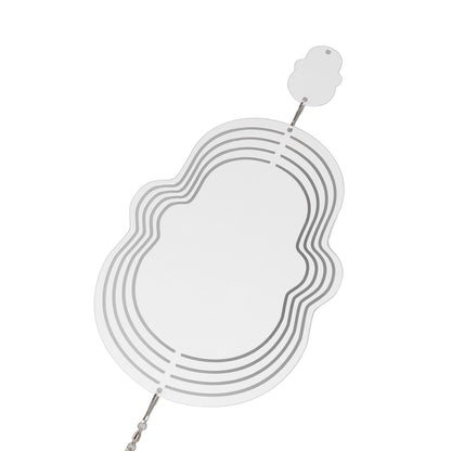 Wind Chime White Simple Delicate Decorative Weather Resistance Ornament for Lamp Tree Wall Skull Pattern V1294-YM3115220095711-0421