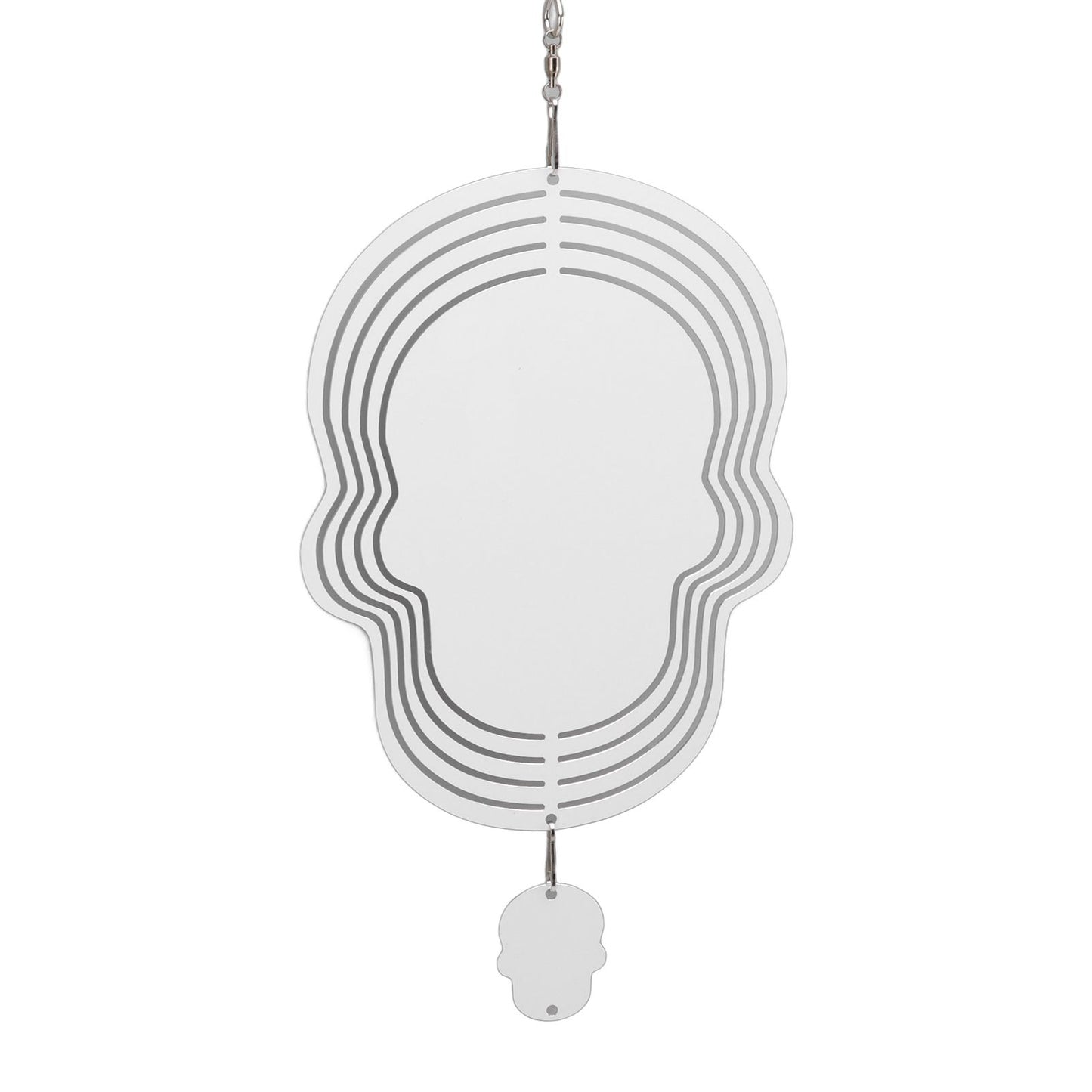Wind Chime White Simple Delicate Decorative Weather Resistance Ornament for Lamp Tree Wall Skull Pattern V1294-YM3115220095711-0421