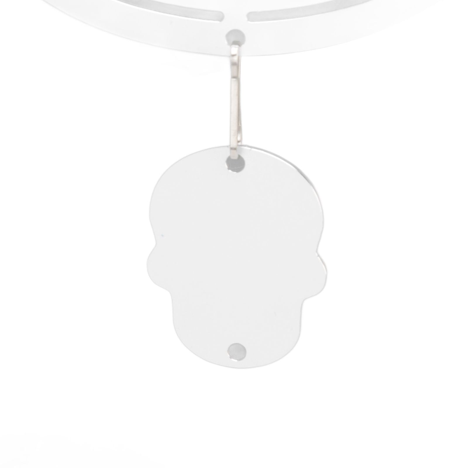 Wind Chime White Simple Delicate Decorative Weather Resistance Ornament for Lamp Tree Wall Skull Pattern V1294-YM3115220095711-0421