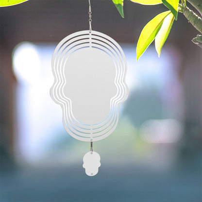 Wind Chime White Simple Delicate Decorative Weather Resistance Ornament for Lamp Tree Wall Skull Pattern V1294-YM3115220095711-0421