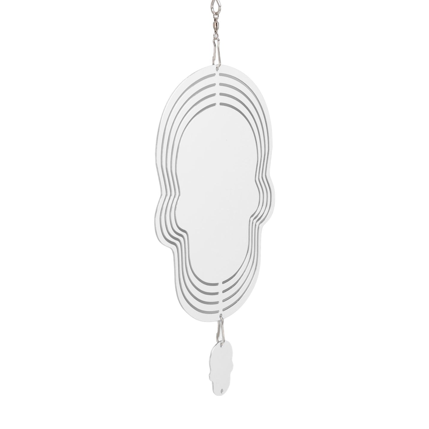 Wind Chime White Simple Delicate Decorative Weather Resistance Ornament for Lamp Tree Wall Skull Pattern V1294-YM3115220095711-0421
