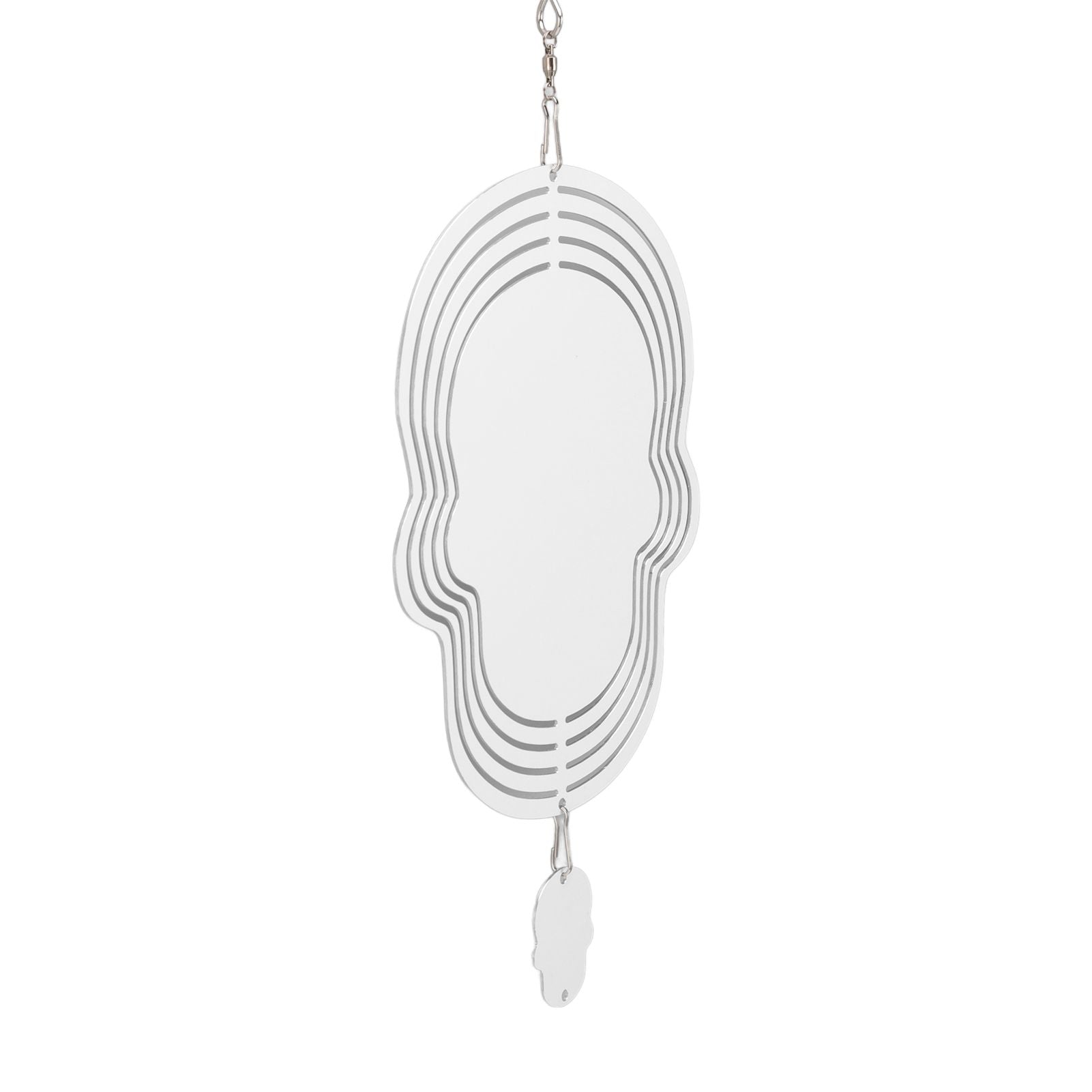 Wind Chime White Simple Delicate Decorative Weather Resistance Ornament for Lamp Tree Wall Skull Pattern V1294-YM3115220095711-0421