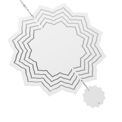 Wind Chime White Simple Delicate Decorative Weather Resistance Ornament for Lamp Tree Wall Lotus Pattern V1294-YM3115220095713-0421