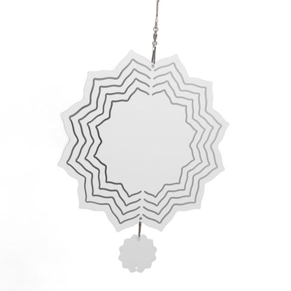 Wind Chime White Simple Delicate Decorative Weather Resistance Ornament for Lamp Tree Wall Lotus Pattern V1294-YM3115220095713-0421