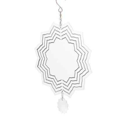 Wind Chime White Simple Delicate Decorative Weather Resistance Ornament for Lamp Tree Wall Lotus Pattern V1294-YM3115220095713-0421