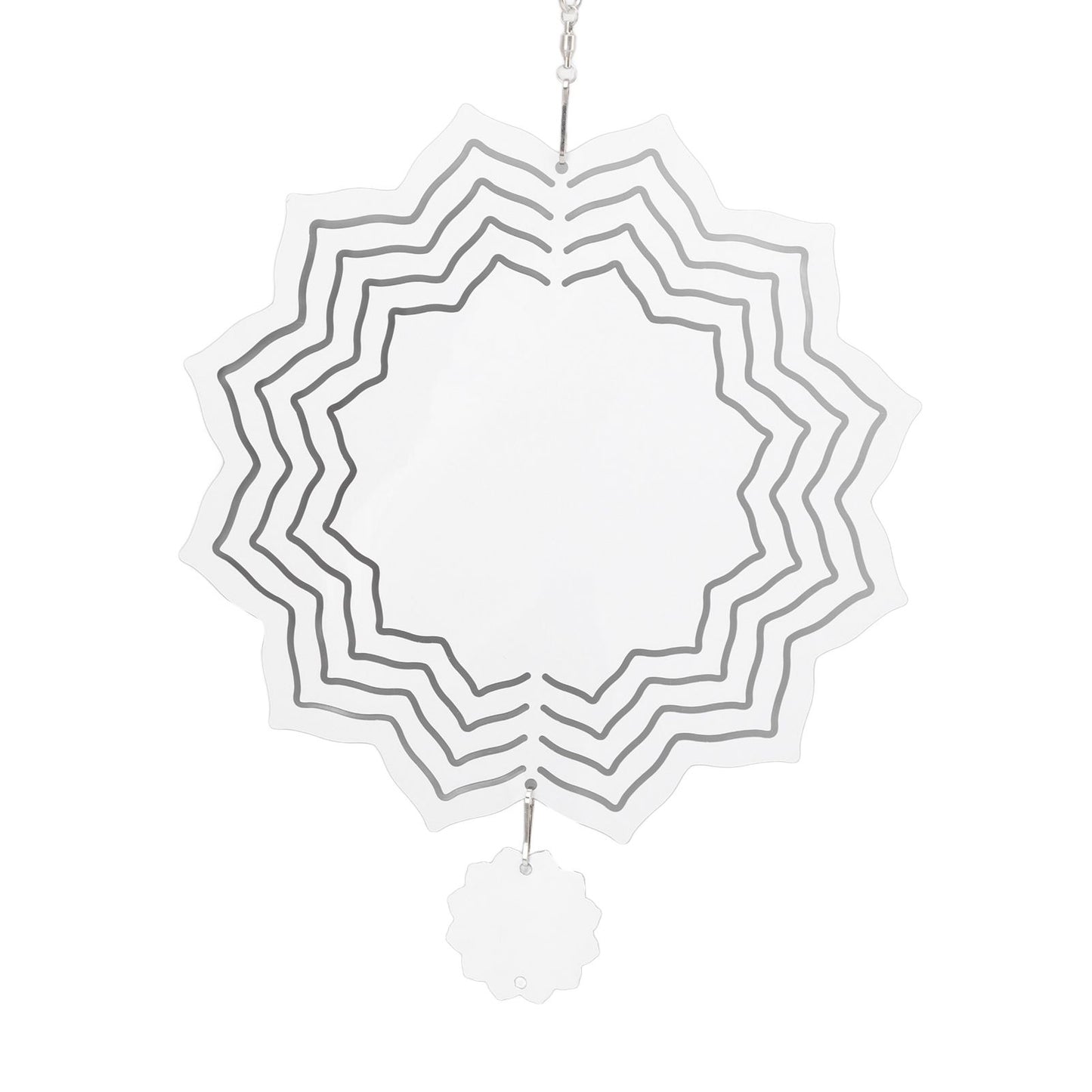Wind Chime White Simple Delicate Decorative Weather Resistance Ornament for Lamp Tree Wall Lotus Pattern V1294-YM3115220095713-0421