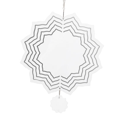 Wind Chime White Simple Delicate Decorative Weather Resistance Ornament for Lamp Tree Wall Lotus Pattern V1294-YM3115220095713-0421
