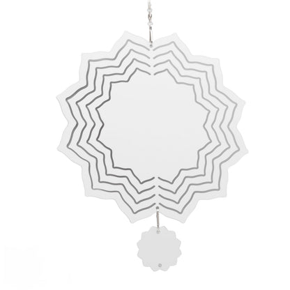 Wind Chime White Simple Delicate Decorative Weather Resistance Ornament for Lamp Tree Wall Lotus Pattern V1294-YM3115220095713-0421