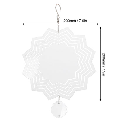 Wind Chime White Simple Delicate Decorative Weather Resistance Ornament for Lamp Tree Wall Lotus Pattern V1294-YM3115220095713-0421
