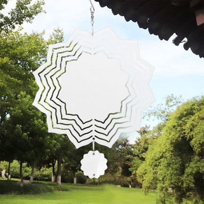 Wind Chime White Simple Delicate Decorative Weather Resistance Ornament for Lamp Tree Wall Lotus Pattern V1294-YM3115220095713-0421