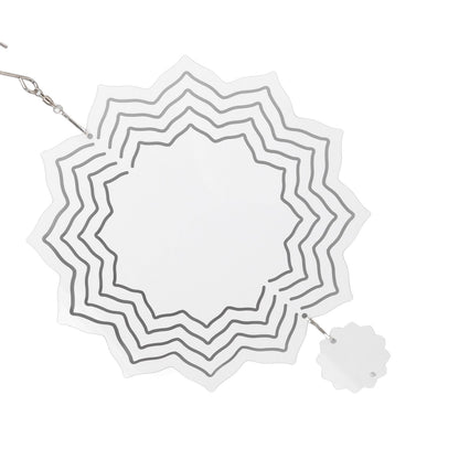 Wind Chime White Simple Delicate Decorative Weather Resistance Ornament for Lamp Tree Wall Lotus Pattern V1294-YM3115220095713-0421