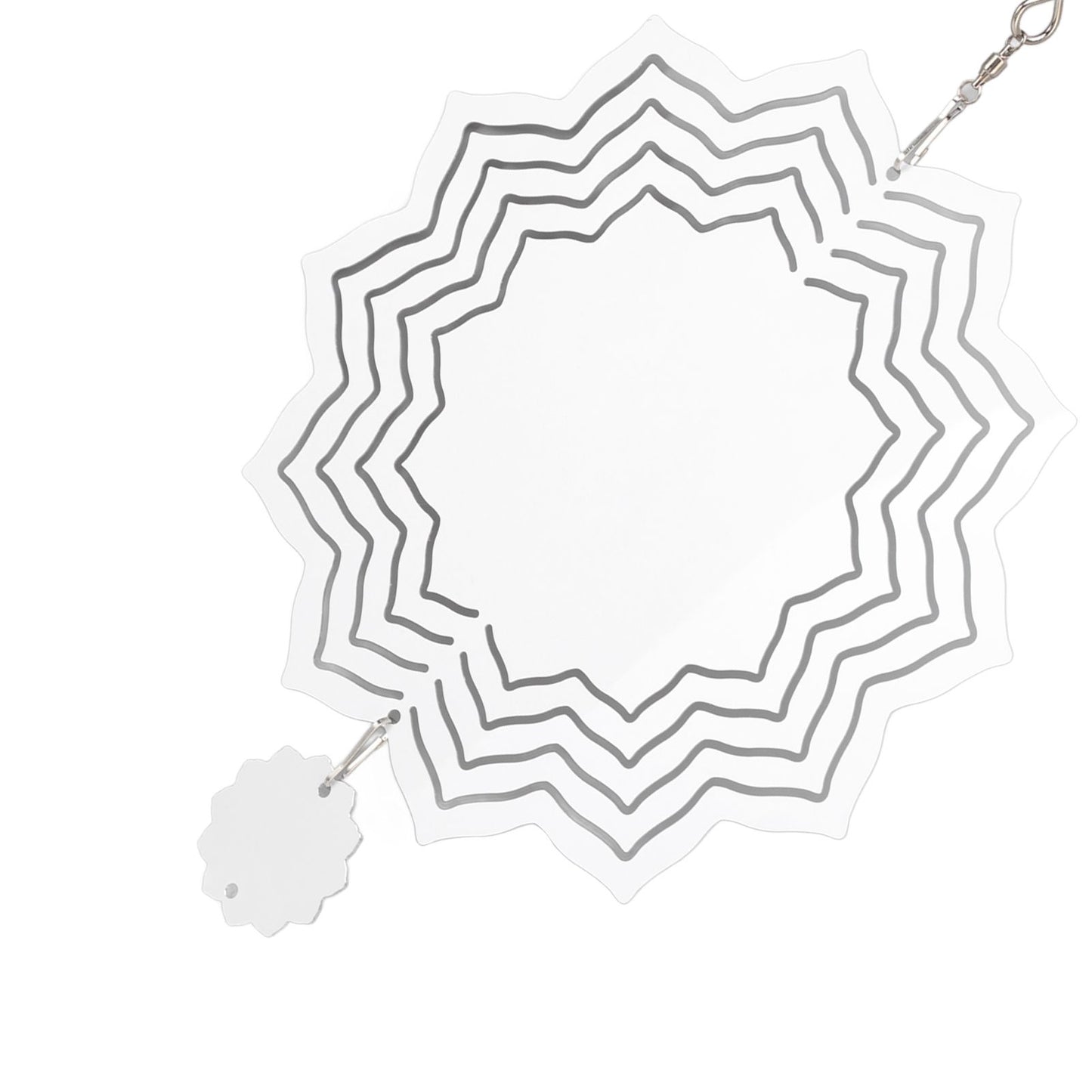 Wind Chime White Simple Delicate Decorative Weather Resistance Ornament for Lamp Tree Wall Lotus Pattern V1294-YM3115220095713-0421