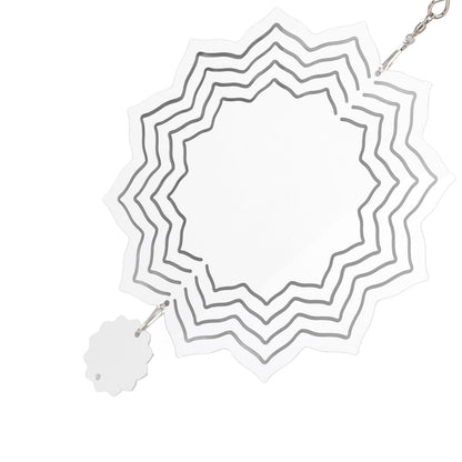 Wind Chime White Simple Delicate Decorative Weather Resistance Ornament for Lamp Tree Wall Lotus Pattern V1294-YM3115220095713-0421