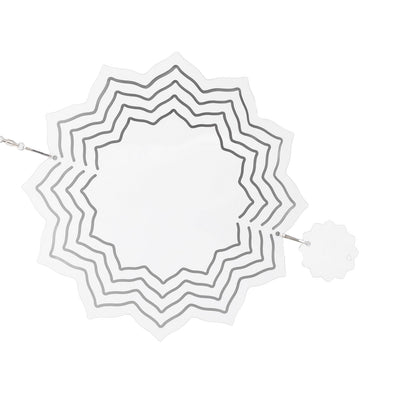 Wind Chime White Simple Delicate Decorative Weather Resistance Ornament for Lamp Tree Wall Lotus Pattern V1294-YM3115220095713-0421