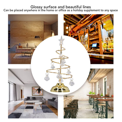 LED Christmas Tree Lamp Small Crystal Decorative Iron Tree Night Light Ornament for Gift Golden Warm Light V1294-YM3115220096511-0421
