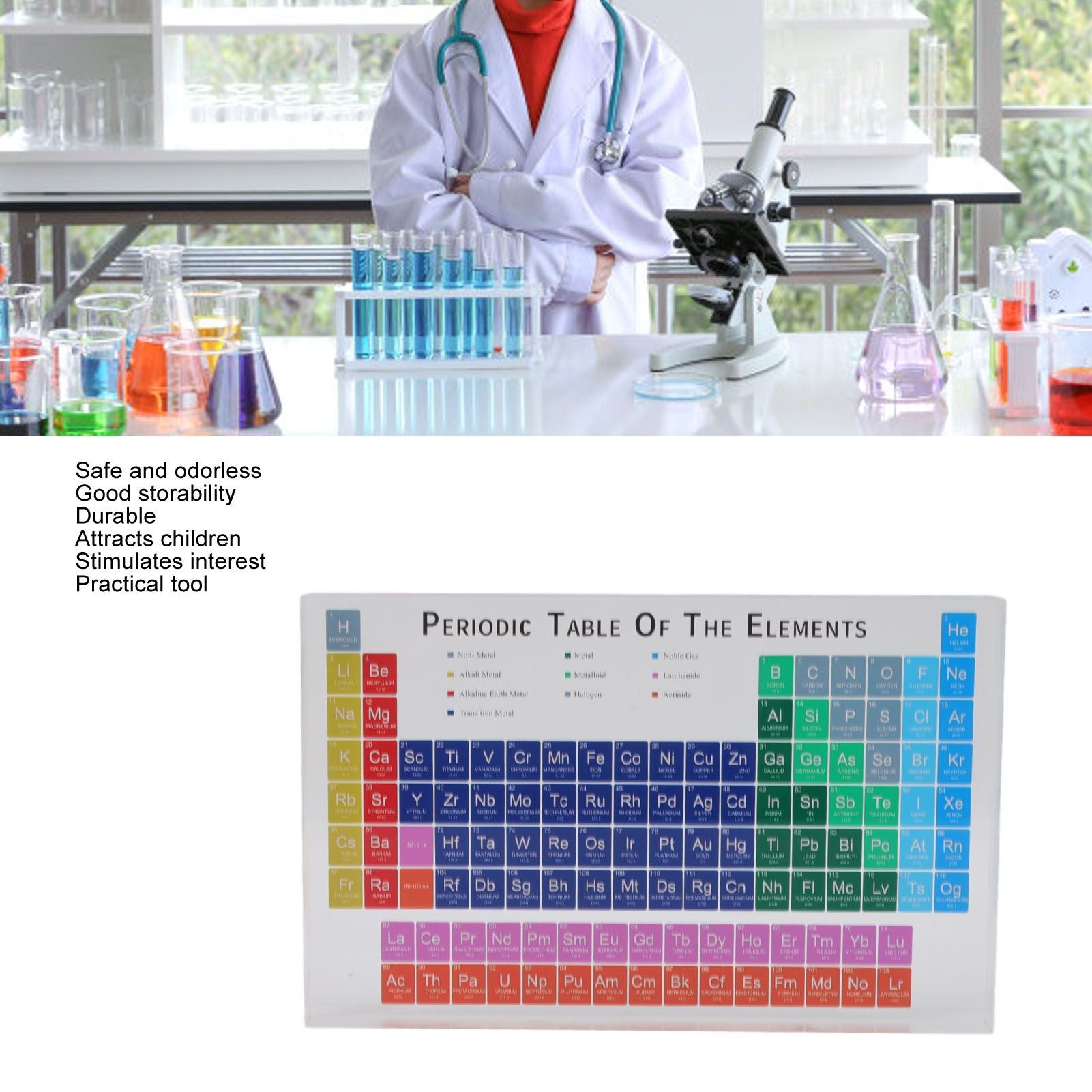 Educational Periodic Table Decoration Safe Odorless Modern Acrylic Periodic Table Elements for Home School V1294-YM3115220096811-0421