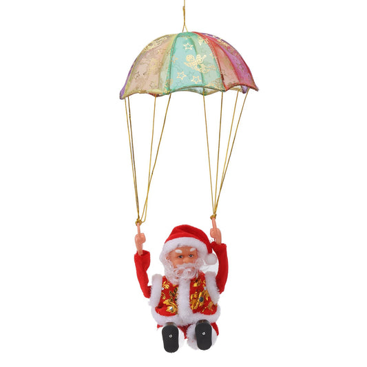 Parachute Christmas Ornaments Lovely Shape Safe Eco Friendly Fleece PC Christmas Hanging Ornament Parachute V1294-YM3115220097711-0421