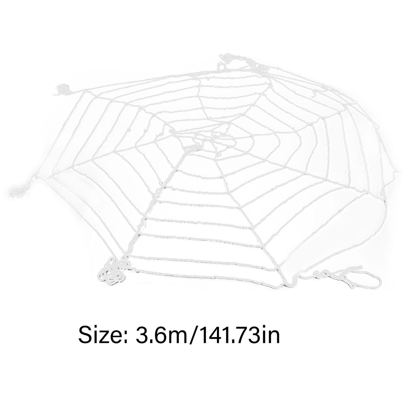 3.6m Spider Web Halloween Decorations White Round Net Spooky Cobwebs for Outdoor Indoor Party Yard V1294-YM3115220097911-0421